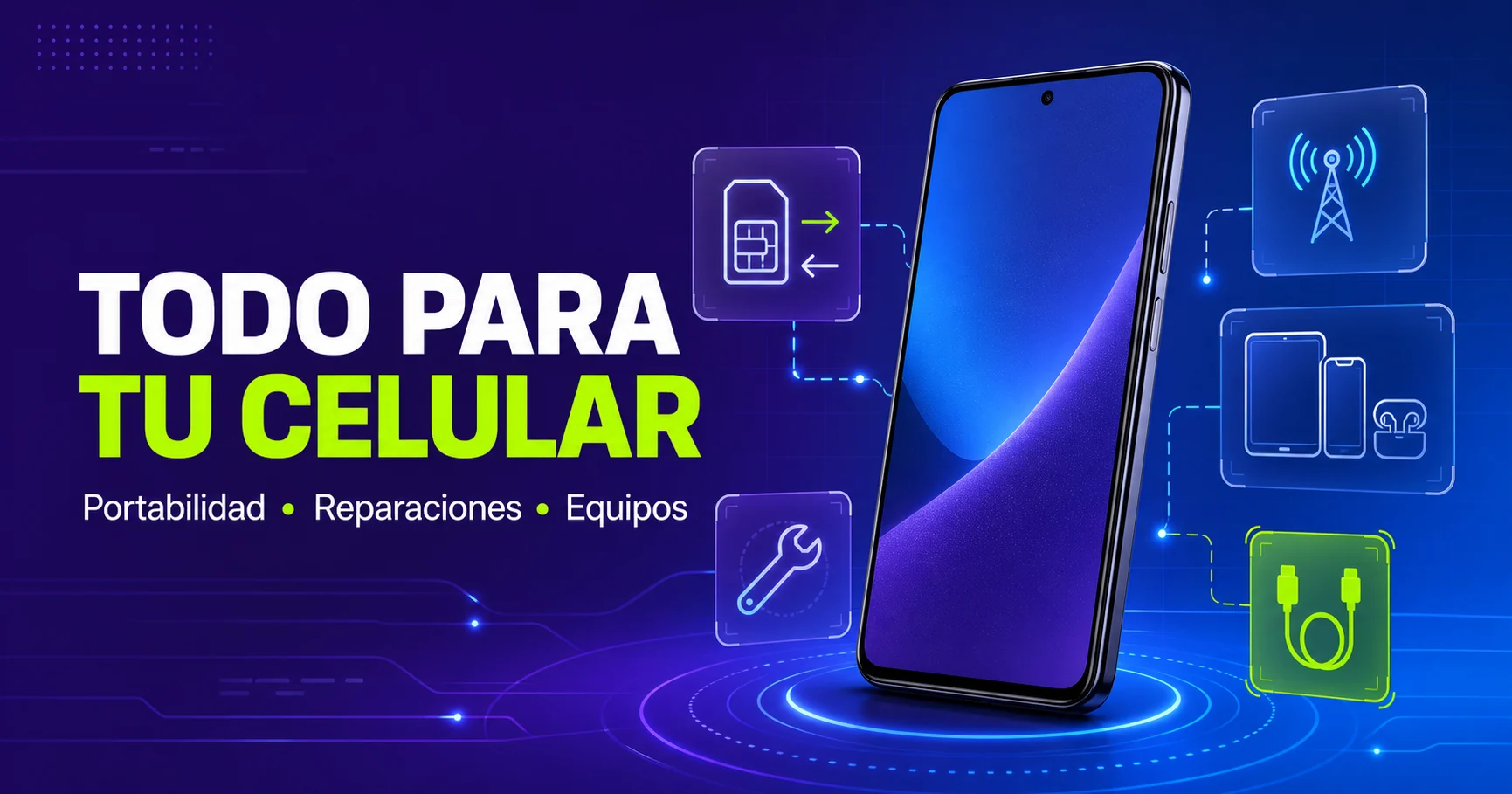 Vista de Celulares y servicios móviles
